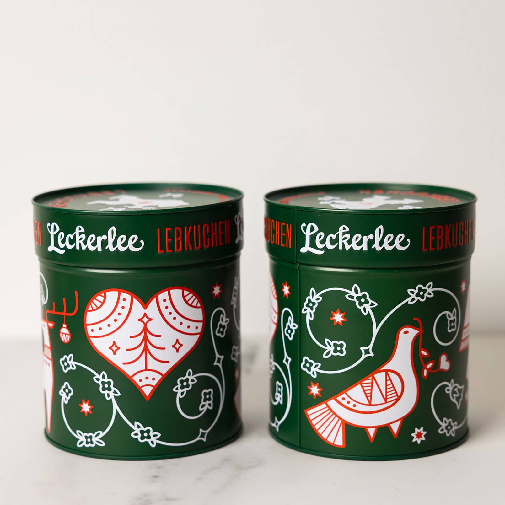 Folk Art Tin │Christmas Cookie Tin