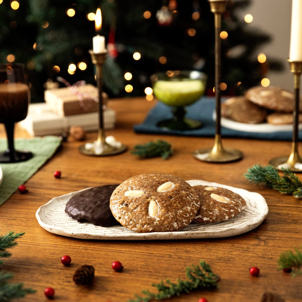 lebkuchen cookies in a plate